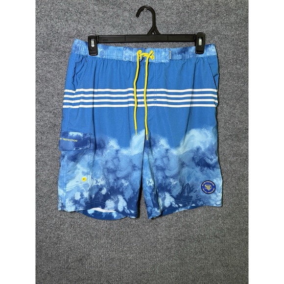 Banana Boat Other - Banana Boat Trunks Mens Large UPF 50 Blue/Yellow Fast Dry Swim Shorts